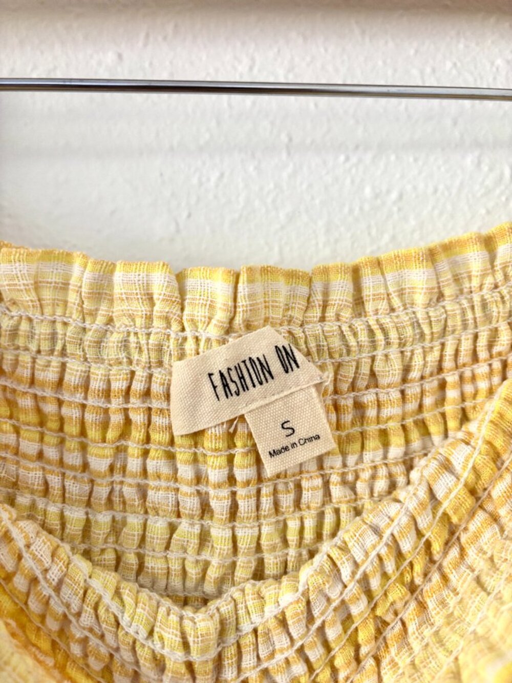 Yellow Tube Top w/ Ruffle - Picture 3 of 5